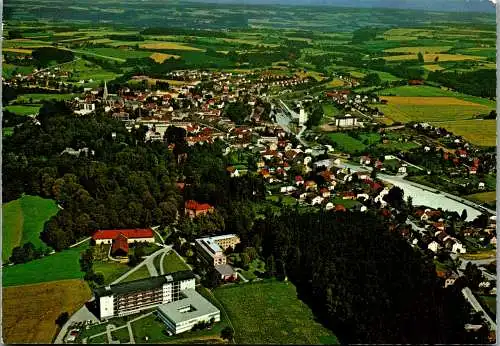 57992 - Oberösterreich - Bad Hall , Kuranstalt , Panorama - gelaufen 1982