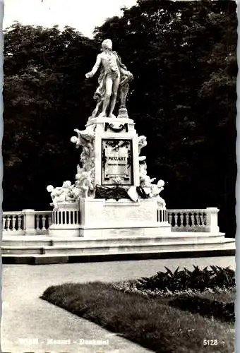 58013 - Wien - Wien , Mozart Denkmal - gelaufen 1961