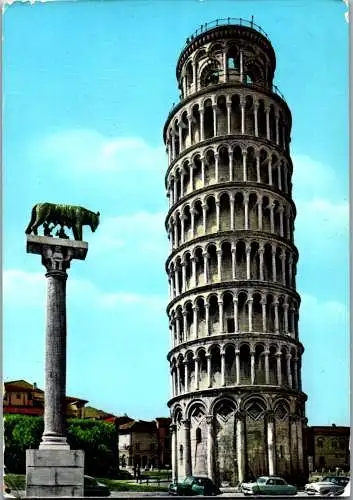 58015 - Italien - Pisa , Torre pendente e Lupa Romana - gelaufen 1962