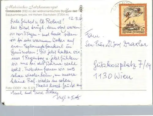 58028 - Oberösterreich - Gosausee , Hoher Dachstein , Panorama - gelaufen 2001