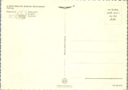 58087 - Steiermark - Fehring , Bertholdstein , Abtei St. Gabriel - nicht gelaufen