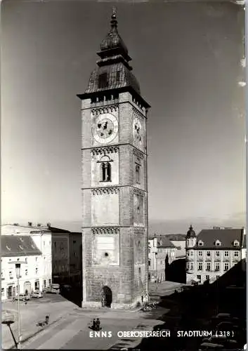 58091 - Oberösterreich - Enns , Stadtturm - gelaufen 1961