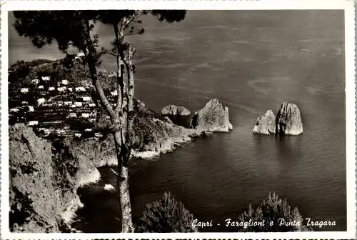 58094 - Italien - Capri , Faraglioni e Punta Tragara - gelaufen 1961