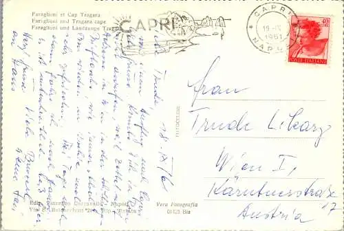 58094 - Italien - Capri , Faraglioni e Punta Tragara - gelaufen 1961