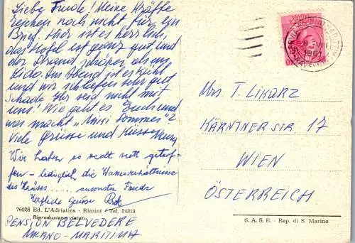 58099 - Italien - Milano , Marittima , Cervia , Mehrbildkarte - gelaufen 1961