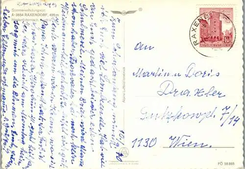 58107 - Niederösterreich - Raxendorf , Panorama - gelaufen 1970