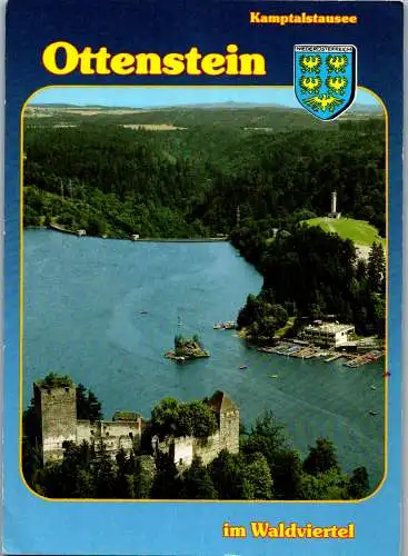 58108 - Niederösterreich - Ottenstein , im Waldviertel , Panorama , Kamptalstausee , Ruine Lichtenfels - gelaufen