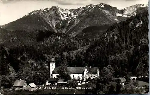 58114 - Steiermark - Wildalpen , mit Hochkar , Panorama - gelaufen 1958