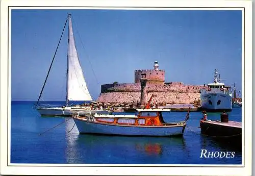 58126 - Griechenland - Rhodes , Rhodos , Schiff , Boot  - gelaufen 1993