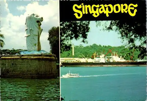 58140 - Singapore - Singapur , The Merlion - gelaufen 1983