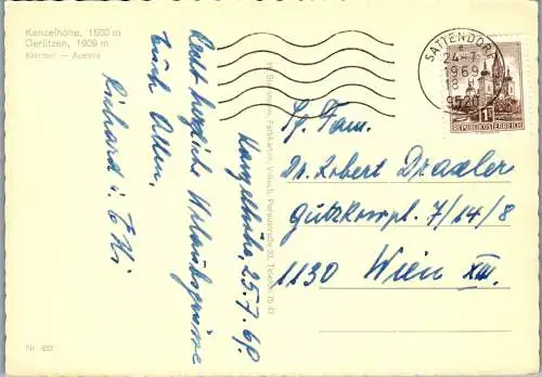 58149 - Kärnten - Kanzelhöhe , Gerlitzen , Panorama - gelaufen 1969