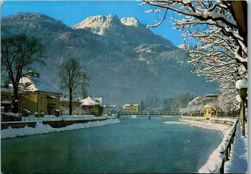 58161 - Oberösterreich - Bad Ischl , Winter am Traunufer , Katrin Alpe - gelaufen