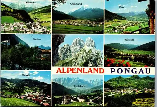 58166 - Salzburg - Pongau , Filzmoos , Altenmarkt , Eben , Flachau , Radstadt , St. Johann , Mehrbildkarte - 1982