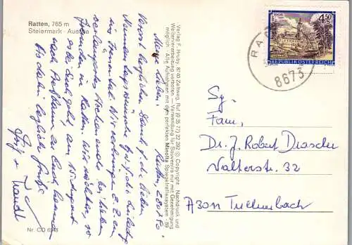 58182 - Steiermark - Ratten , Mehrbildkarte - gelaufen 1990