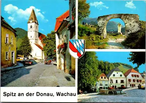 58184 - Niederösterreich - Spitz an der Donau , Rotes Tor , Kirchplatz , Mehrbildkarte - gelaufen