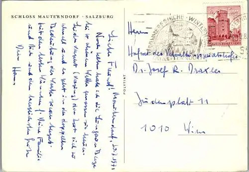 58192 - Salzburg - Mauterndorf , Schloss Mauterndorf - gelaufen 1971