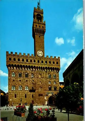 58208 - Italien - Firenze , Florenz , Piazza Signoria , Palazzo Vecchio - gelaufen 1979