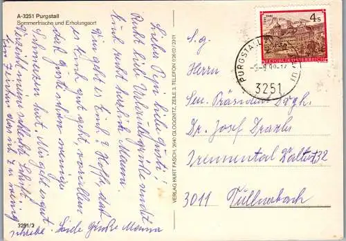 58210 - Niederösterreich - Purgstall , Panorama - gelaufen 1988