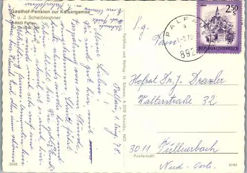 58215 - Steiermark - Palfau , Gasthof Pension zur Kaisergemse , R. u. J. Scheiblechner - gelaufen 1978