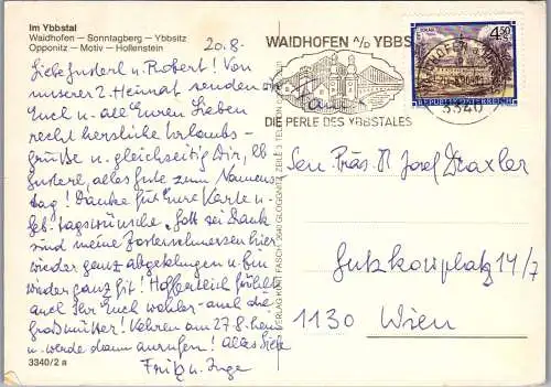 58231 - Niederösterreich - Ybbstal , Waidhofen , Sonntagberg , Ybbsitz , Opponitz , Hollenstein , Mehrbildkarte