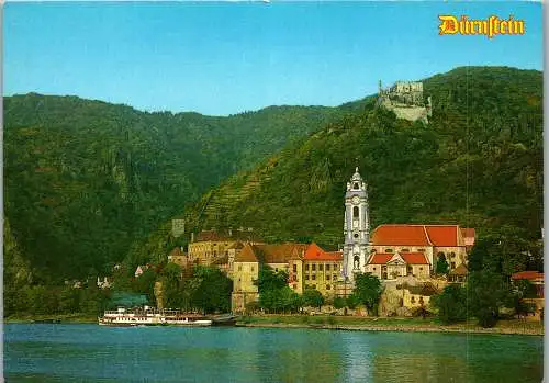 58234 - Niederösterreich - Dürnstein , Pfarrkirche , Wachau , Donau - gelaufen