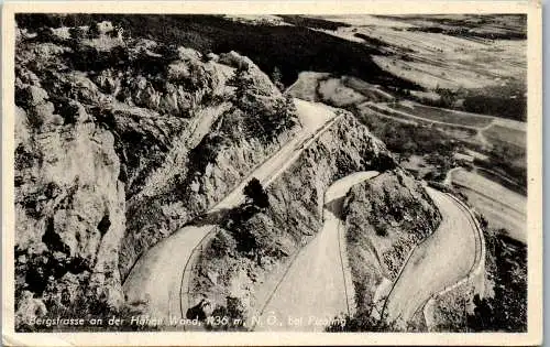 58241 - Niederösterreich - Hohe Wand , Bergstraße an der Hohen Wand - gelaufen 1952