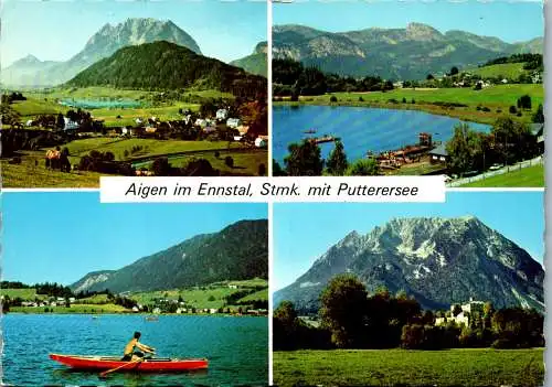 58244 - Steiermark - Aigen , im Ennstal mit Putterersee , Mehrbildkarte - gelaufen 1968