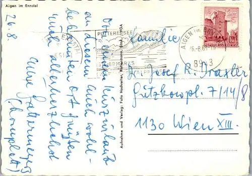 58244 - Steiermark - Aigen , im Ennstal mit Putterersee , Mehrbildkarte - gelaufen 1968