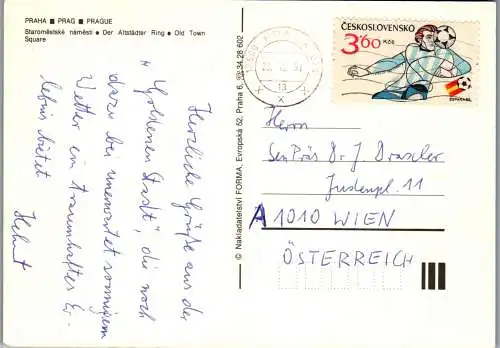 58247 - Tschechien - Prag , Staromestske namesti - gelaufen 1991