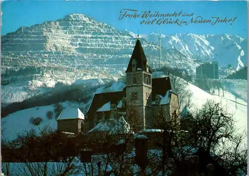 58250 - Steiermark - Eisenerz , Oswaldi Kirche , Erzberg , Winter - gelaufen 1991
