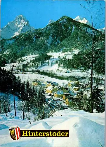 58254 - Oberösterreich - Hinterstoder , Panorama im Winter - gelaufen 1994