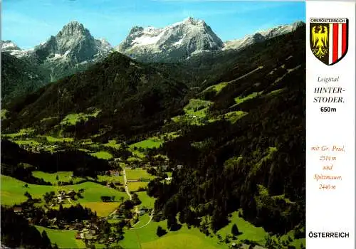 58266 - Oberösterreich - Hinterstoder , Großer Priel , Spitzmauer , Panorama , Loigistal - gelaufen