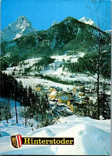 58269 - Oberösterreich - Hinterstoder , Panorama im Winter - gelaufen 1998