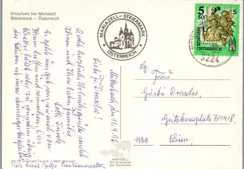 58271 - Steiermark - Mariazell , Erlaufsee , Panorama - gelaufen 1996