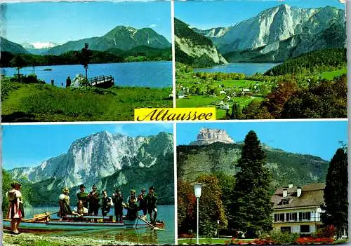58273 - Steiermark - Altaussee , Seewiese , Trisselwand , Trachtengruppe , Kurhaus mit Loser - gelaufen 1974