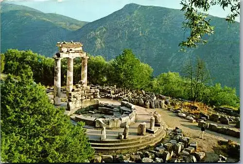 58277 - Griechenland - Delphi , Temple of Athena Pronaea - gelaufen 1989