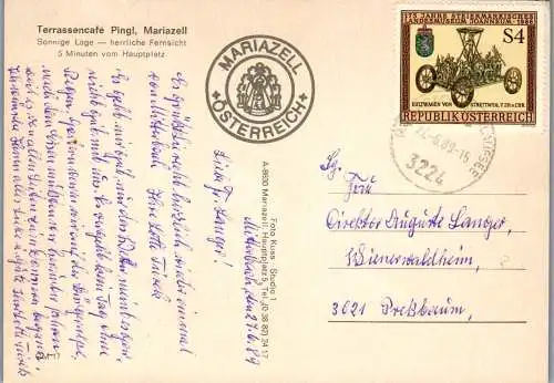 58280 - Steiermark - Mariazell , Terrassencafe Pingl , Mehrbildkarte - gelaufen 1989
