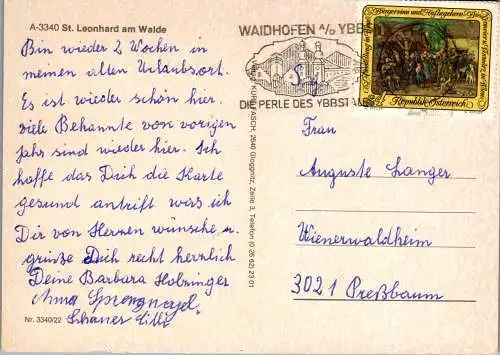 58283 - Niederösterreich - St. Leonhard , am Walde , Mehrbildkarte - gelaufen