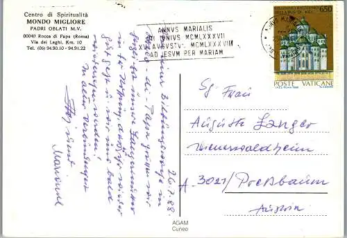 58289 - Italien - Rocca di Papa , Mondo Migliore , Padri Oblati , Panorama - gelaufen 1988