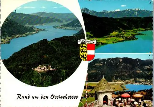 58301 - Kärnten - Ossiachersee , Burgruine Landskron , Ossiach , Mehrbildkarte - gelaufen