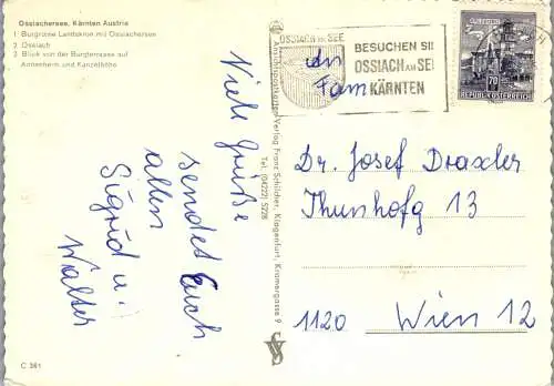 58301 - Kärnten - Ossiachersee , Burgruine Landskron , Ossiach , Mehrbildkarte - gelaufen