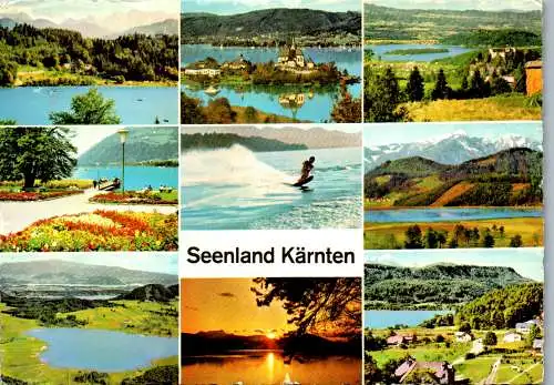 58303 - Kärnten - Seenland , Klopeinersee , Faakersee , Gösselsdorfersee , Mehrbildkarte - gelaufen 1967