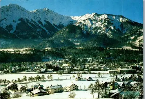 58311 - Oberösterreich - Bad Goisern , Kurort , Kalmberg , Panorama im Winter - gelaufen