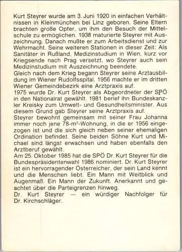 58317 - Persönlichkeiten - Politik , Dr. Kurt Steyrer , SPÖ - nicht gelaufen