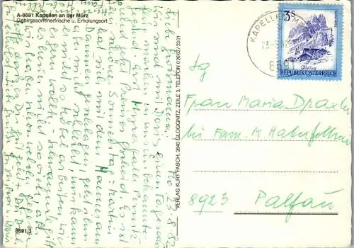 58343 - Steiermark - Kapellen , an der Mürz , Panorama - gelaufen 1982
