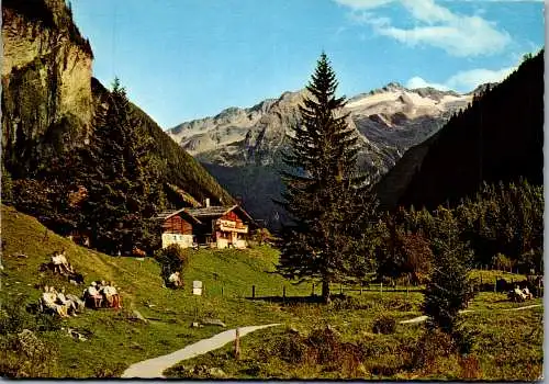 58347 - Salzburg - Bad Gastein , Malerwinkel beim Hoteldorf Grüner Baum mit Tischlerkargletscher