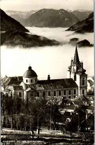 58362 - Steiermark - Mariazell , mit Hochschwab , Panorama - gelaufen 1962