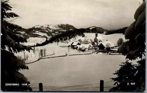 58366 - Niederösterreich - Mitterbach , Josefsberg , Panorama im Winter - gelaufen 1955