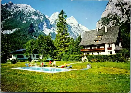 58368 - Oberösterreich - Hinterstoder , Pension Dietlgut , Karte l. beschädigt - gelaufen 1977