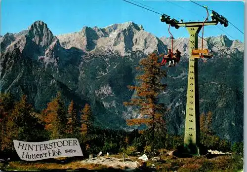 58370 - Oberösterreich - Hinterstoder , Hutterer Höß , Seilbahn , Sessellift - gelaufen 1984